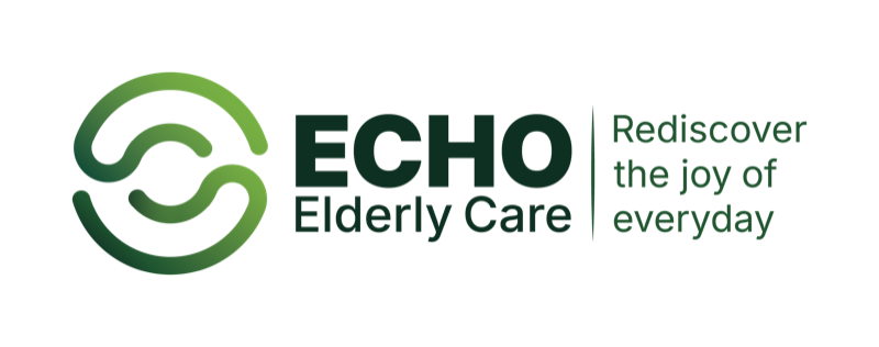 Echo Elderly Care — Logo pentru fundal închis